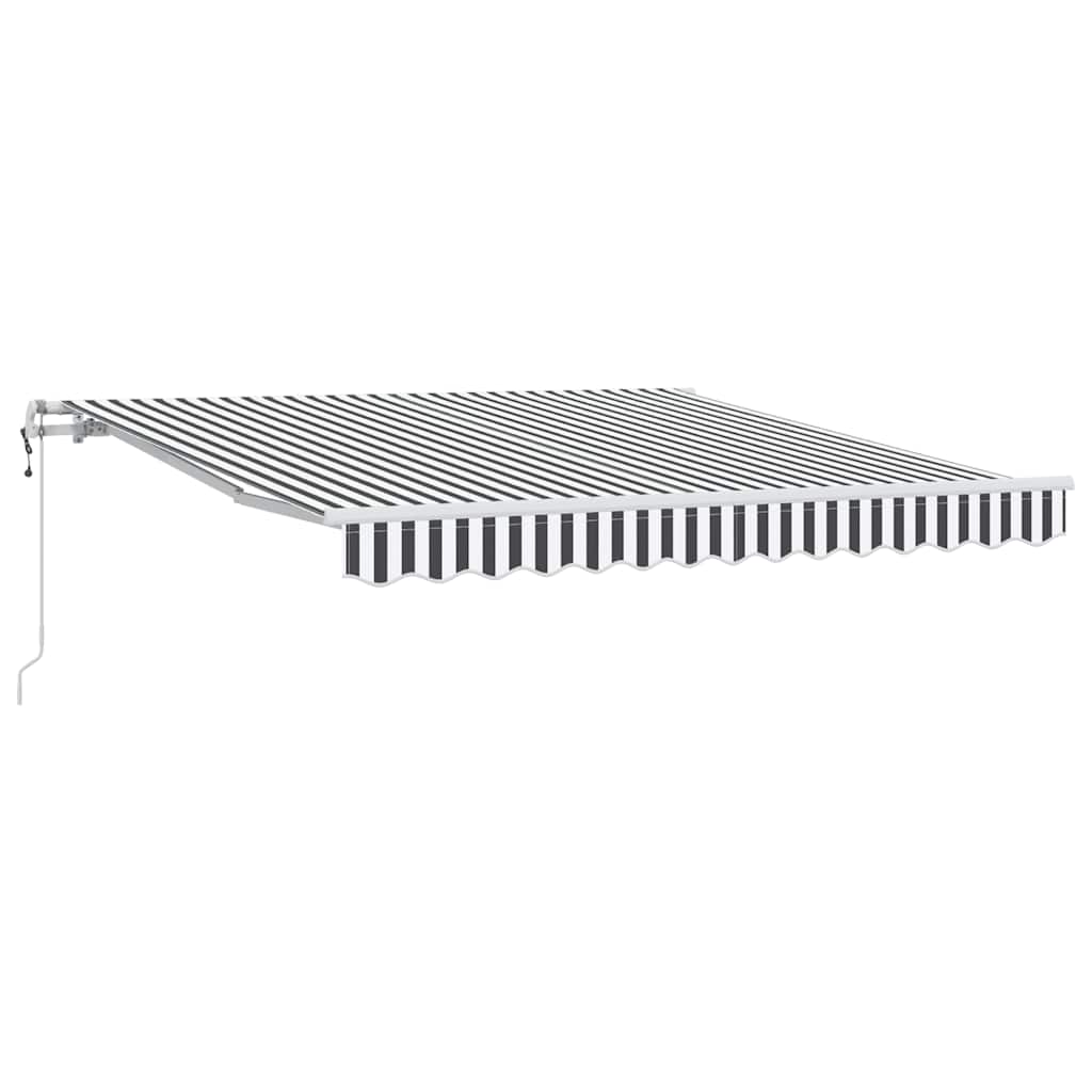 Tenda na automatsko uvlačenje antracit i bijela 300 x 250 cm