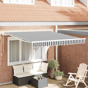 Tenda na automatsko uvlačenje antracit i bijela 300 x 250 cm