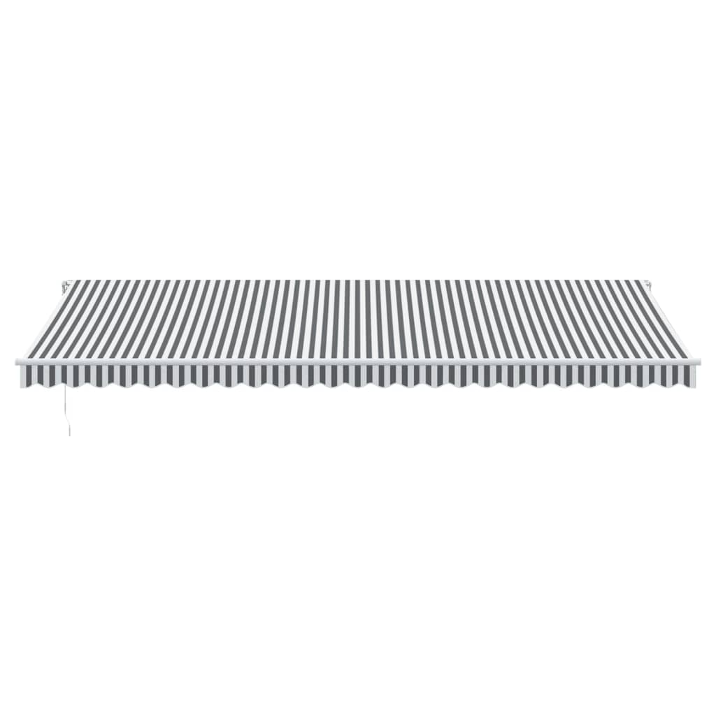Tenda na ručno uvlačenje antracit i bijela 600 x 350 cm
