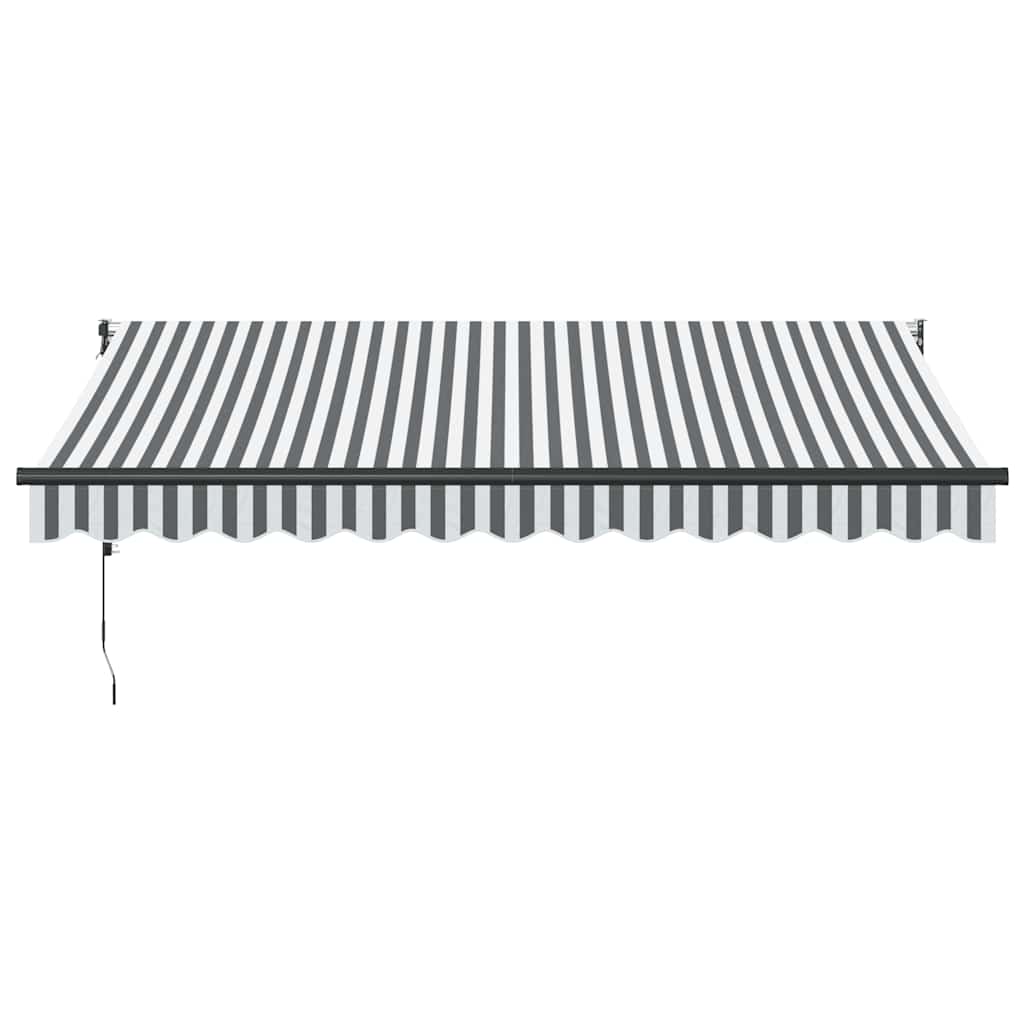 Uvlačiva tenda antracit i bijela 3,5x2,5 m tkanina i aluminij