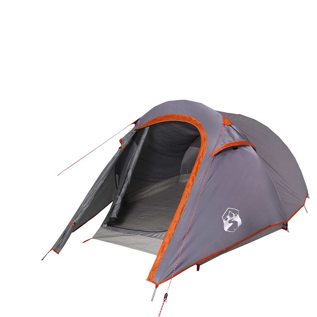Tunelski šator za kampiranje za 3 osobe sivo-narančasti