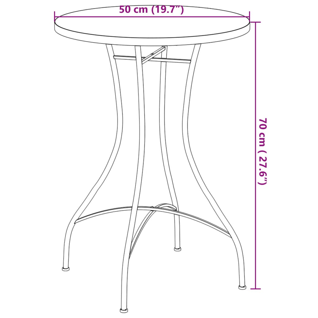 Bistro set s mozaikom terakota i bijelo od željeza i keramike