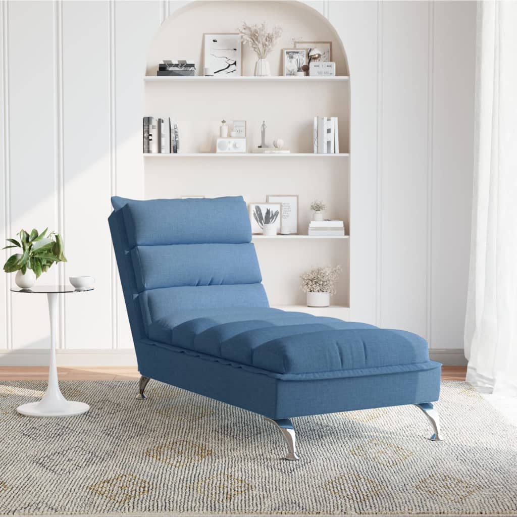 Počivaljka s jastucima plave od tkanine