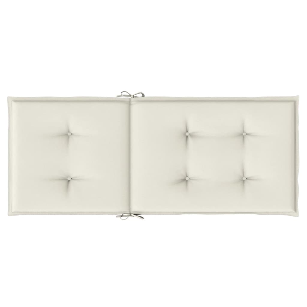 Jastuci za stolice 4 kom prošarano krem 120x50x4 cm tkanina