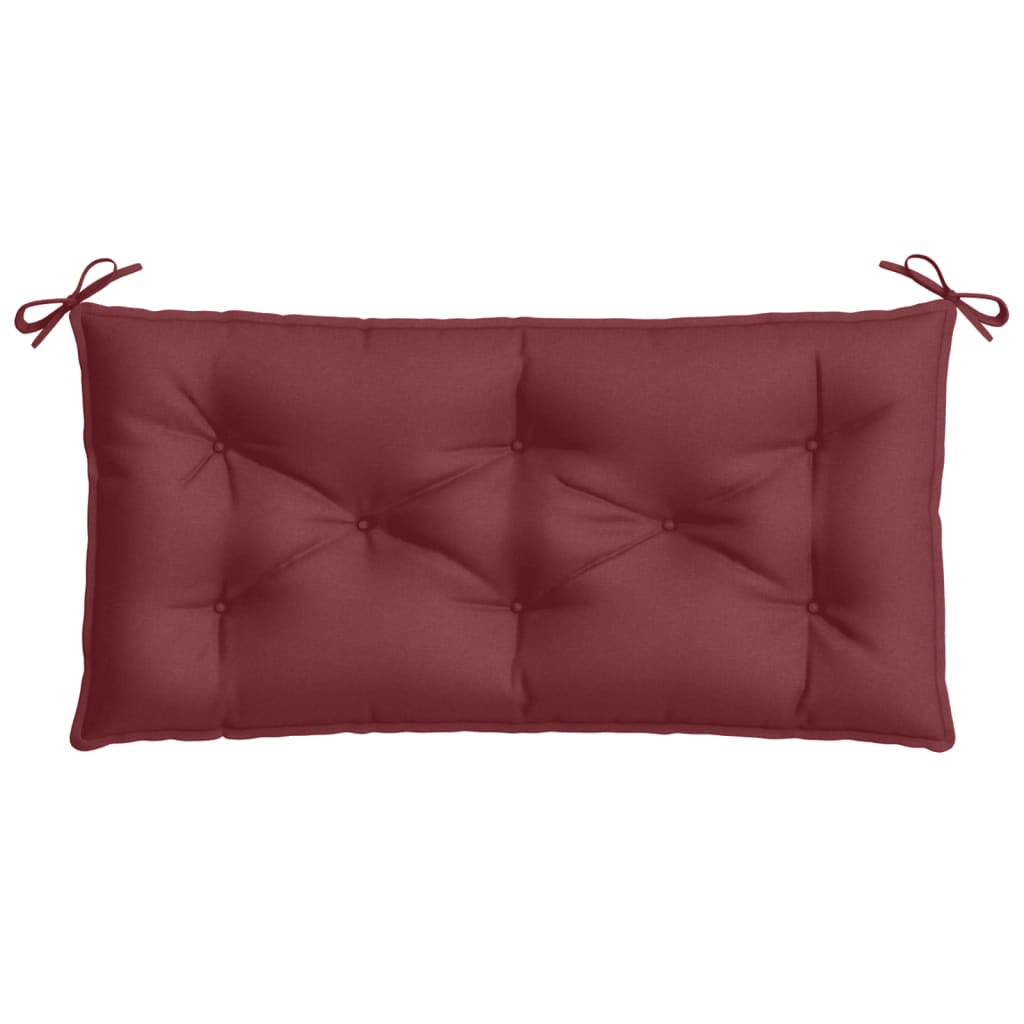 Jastuci za vrtnu klupu 2 kom Crvena vina 100x50x7 cm tkanina
