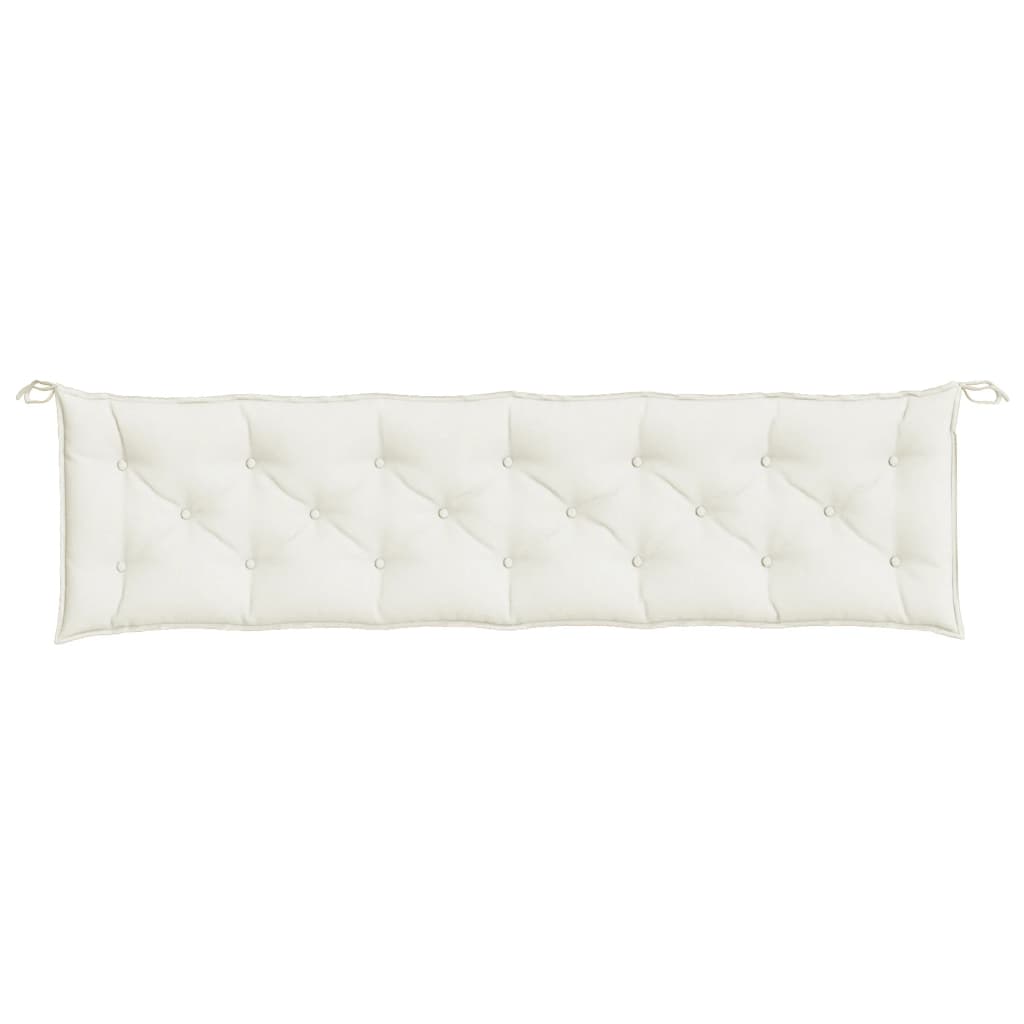 Jastuci za vrtnu klupu 2 kom prošarano krem 200x50x7 cm tkanine