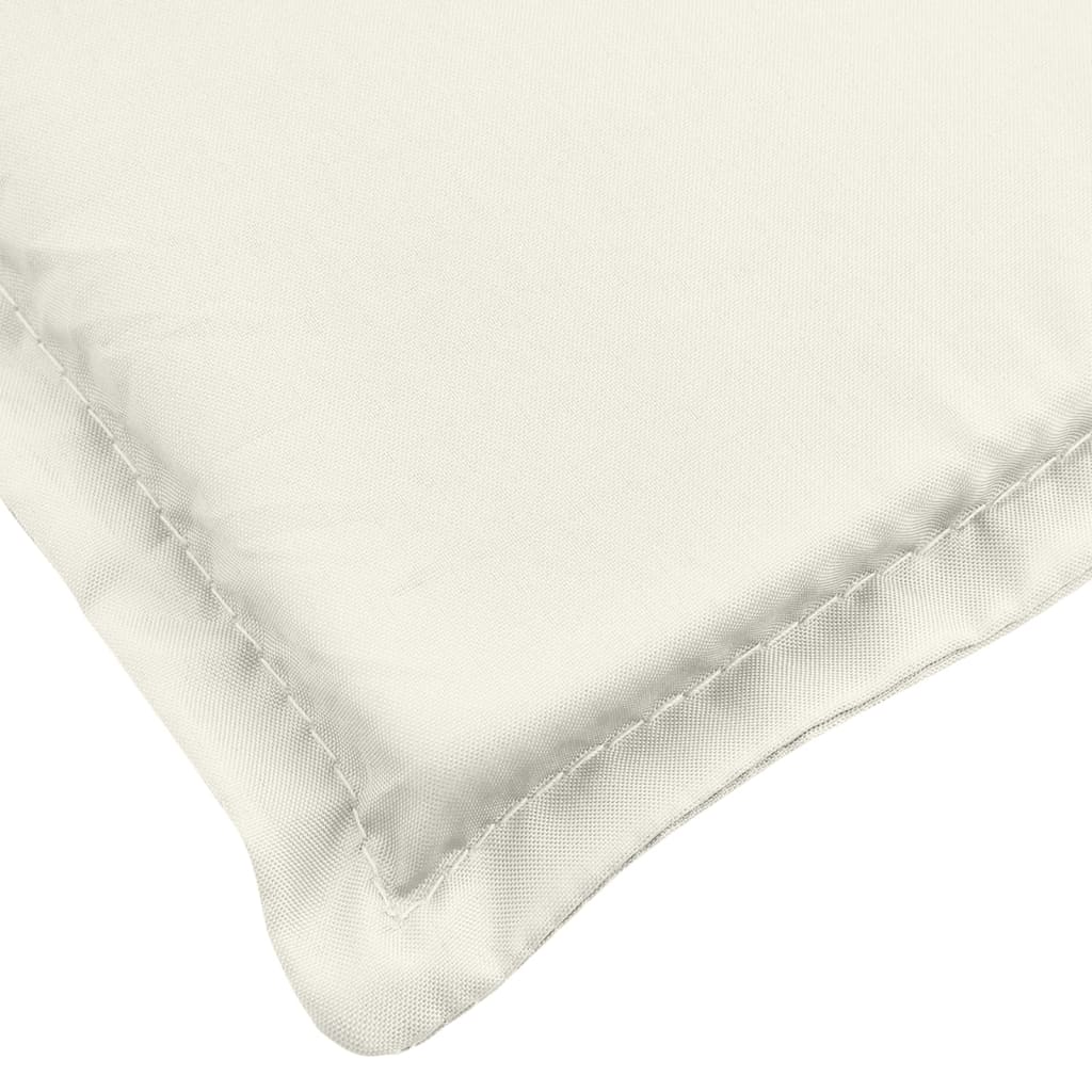 Jastuci za vrtnu klupu 2 kom prošarano krem 200x50x7 cm tkanine