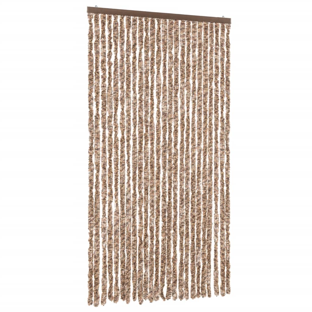 Zastor protiv muha bež-tamnosmeđi 100 x 220 cm od šenila