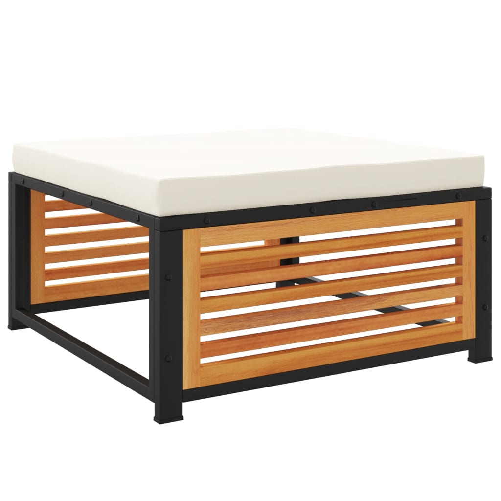 Vrtni tabure s jastukom 68 x 68 x 30 cm masivno bagremovo drvo