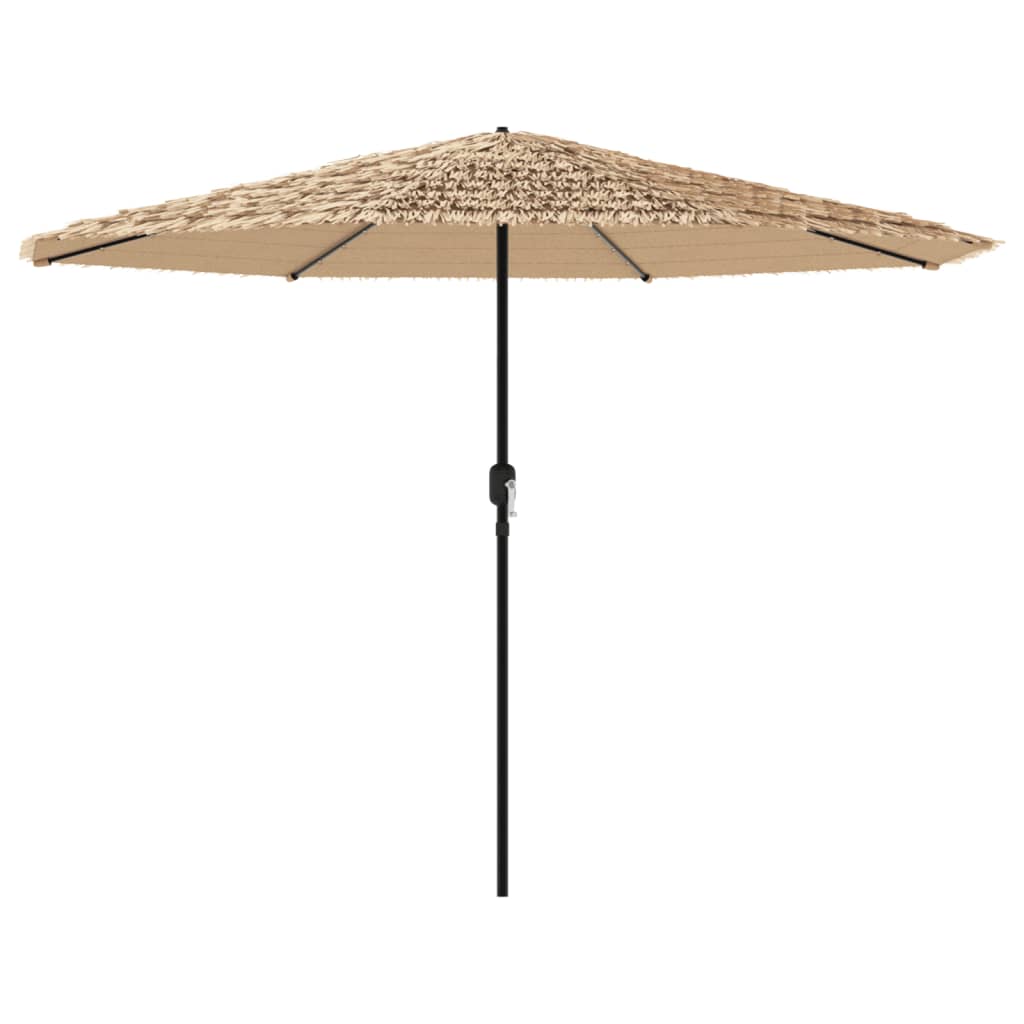 Vrtni suncobran LED s čeličnom šipkom smeđi 388x388x248 cm
