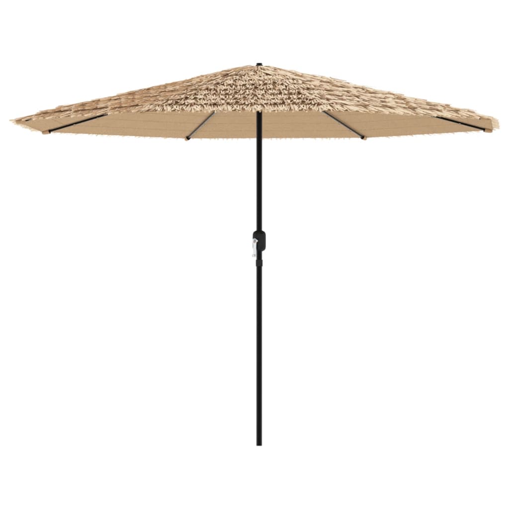 Vrtni suncobran LED s čeličnom šipkom smeđi 388x388x248 cm