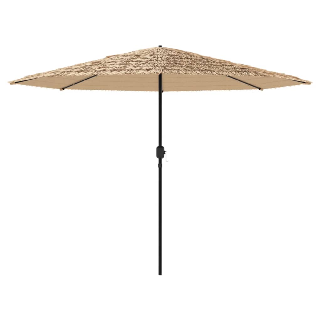 Vrtni suncobran LED s čeličnom šipkom smeđi 388x388x248 cm