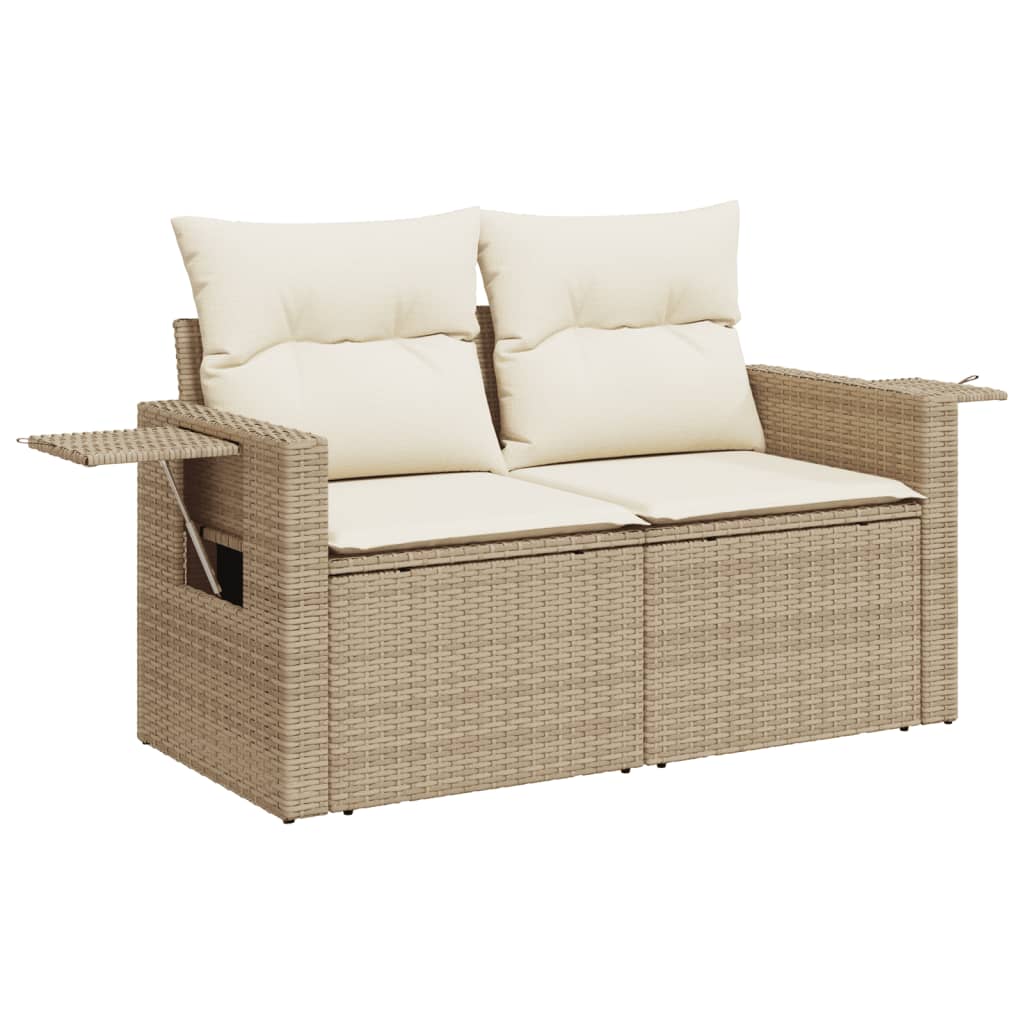 7-dijelni set vrtnih sofa od poliratana s jastucima bež 62 x 62 x 69 cm