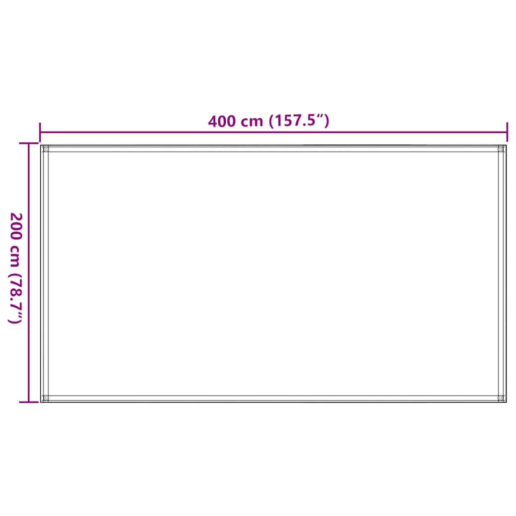 Tepih za šator svijetlozeleni 200x400 cm HDPE