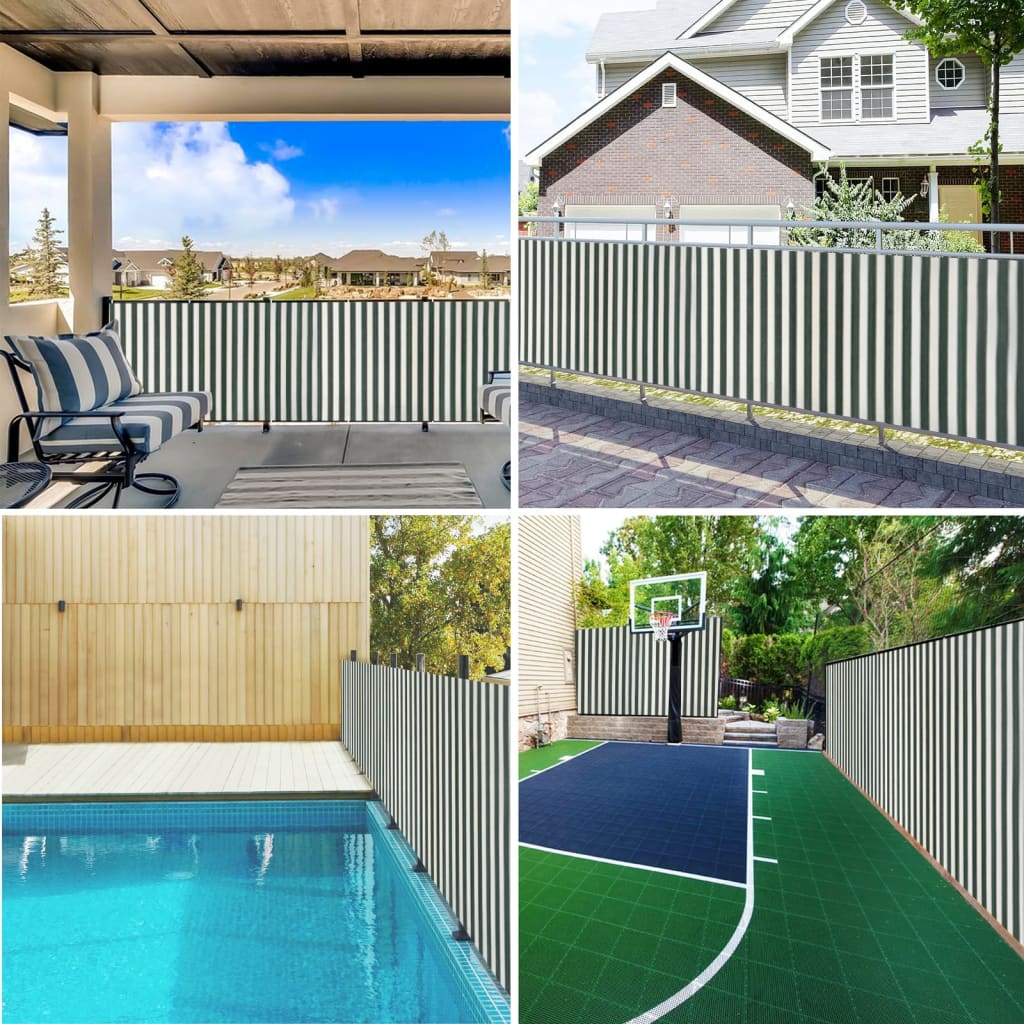 Mreža za privatnost zelena-bijela 2 x 25 m HDPE 150 g/m²