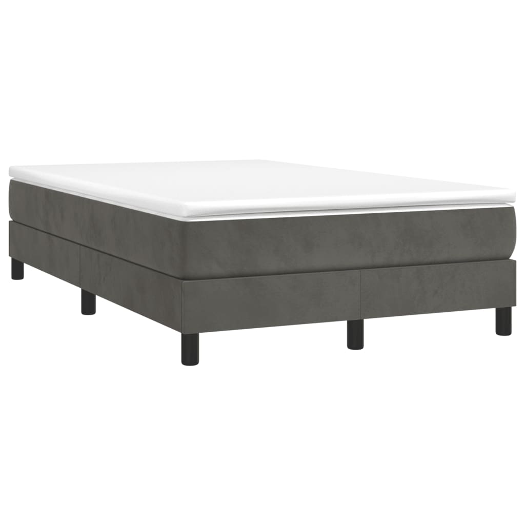 Krevet box spring s madracem tamnosivi 120 x 190 cm baršun