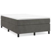 Krevet box spring s madracem tamnosivi 120 x 190 cm baršun