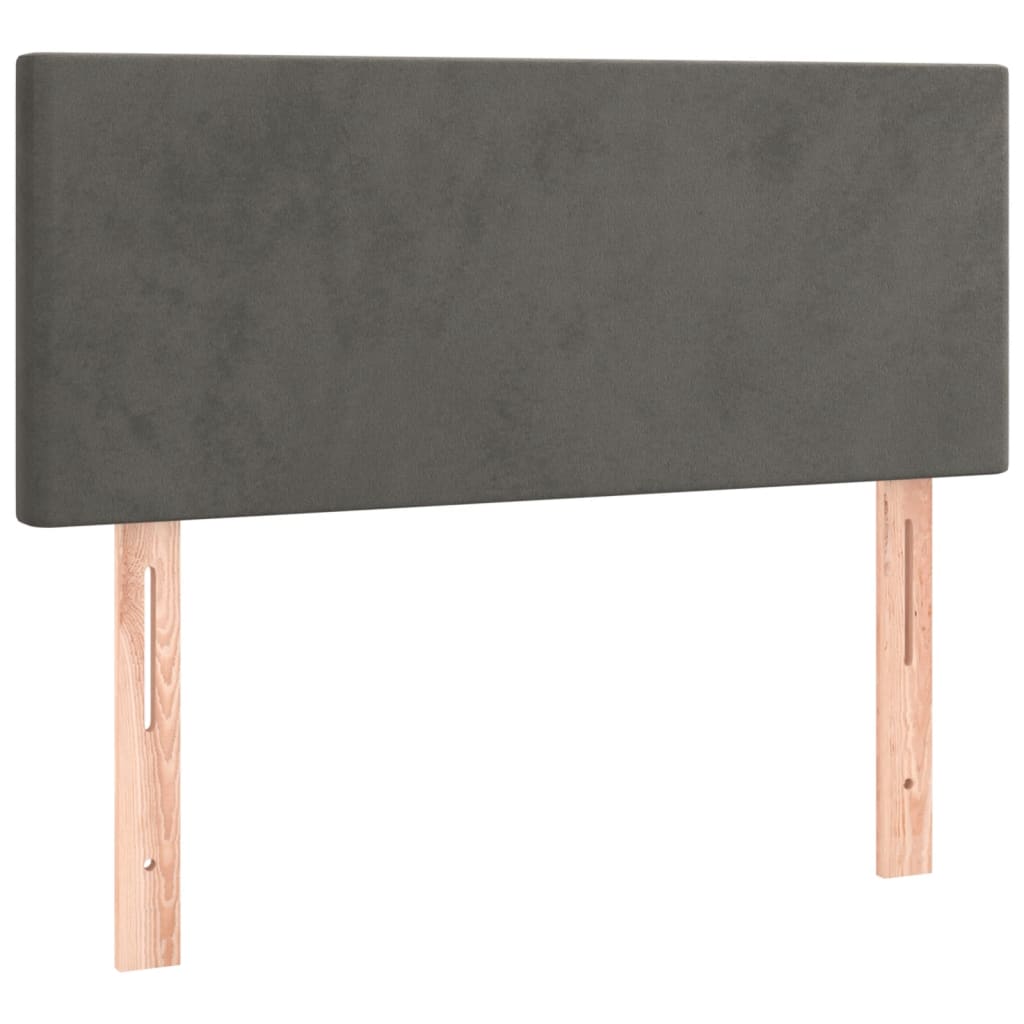 Krevet box spring s madracem tamnosivi 120 x 190 cm baršun