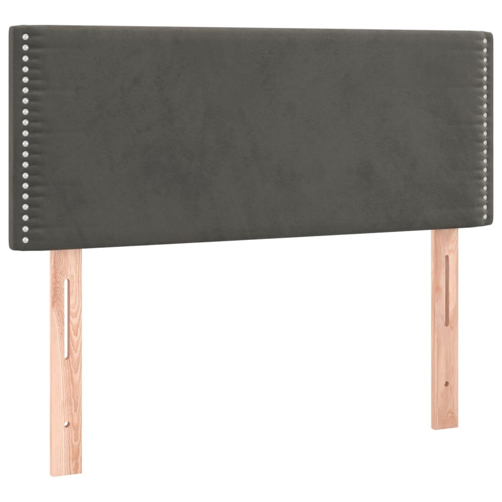 Krevet box spring s madracem tamnosivi 120 x 190 cm baršun