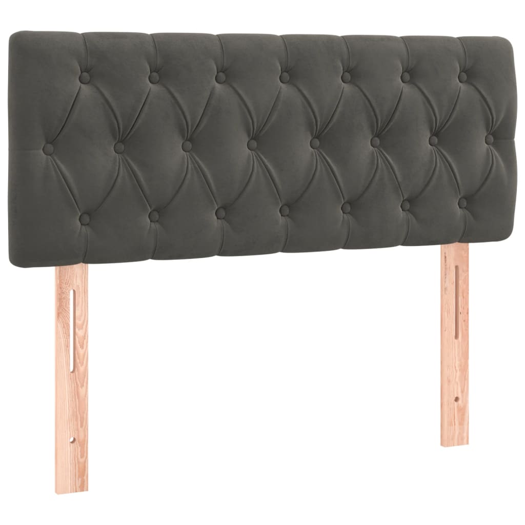 Krevet box spring s madracem tamnosivi 120 x 190 cm baršun