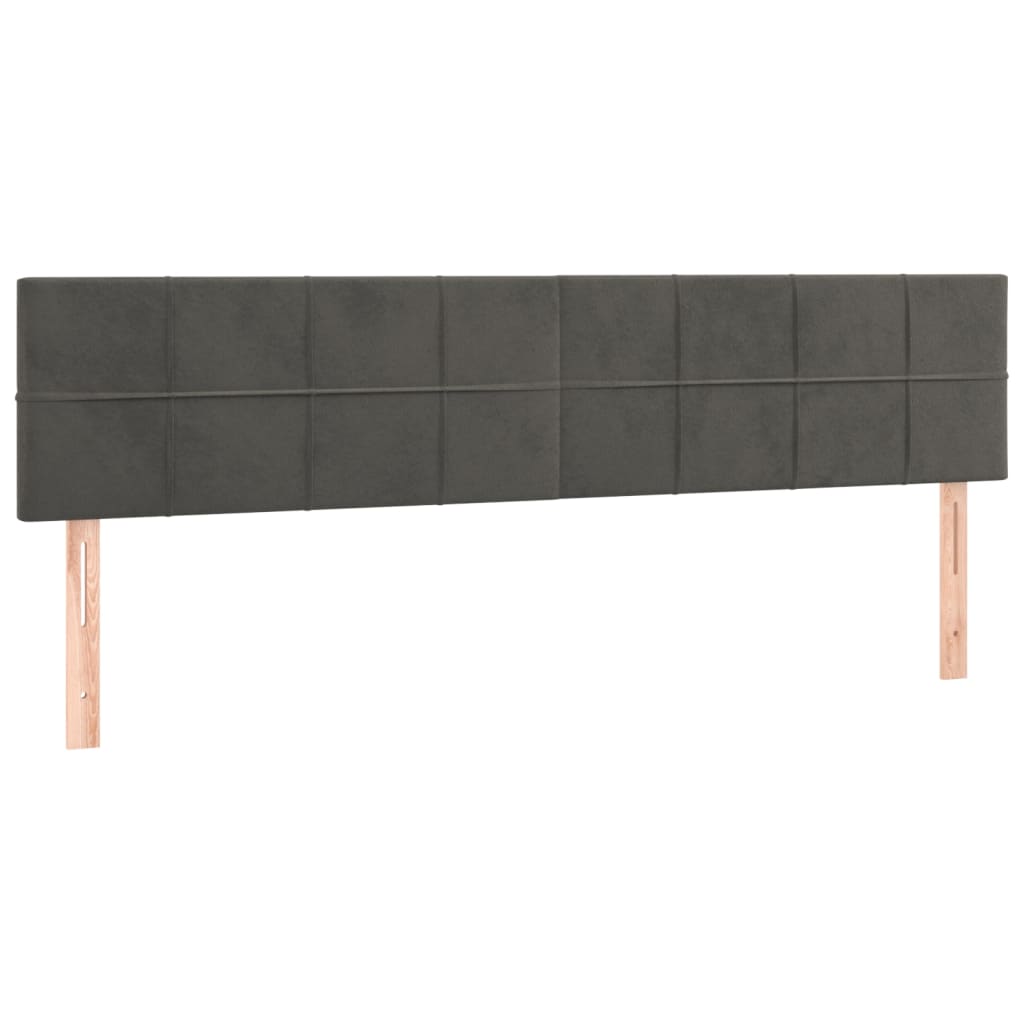 Krevet box spring s madracem tamnosivi 120 x 190 cm baršun