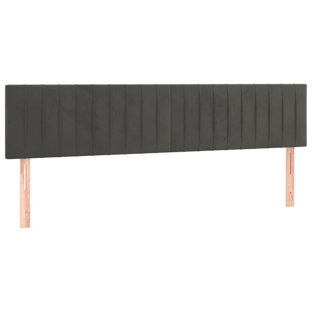 Krevet box spring s madracem tamnosivi 120 x 190 cm baršun