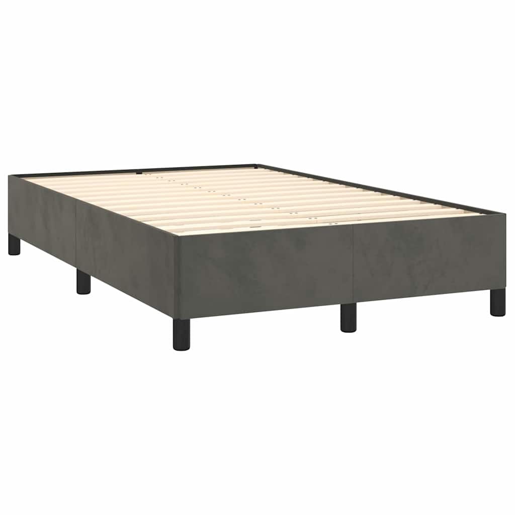 Krevet box spring s madracem tamnosivi 120 x 190 cm baršun
