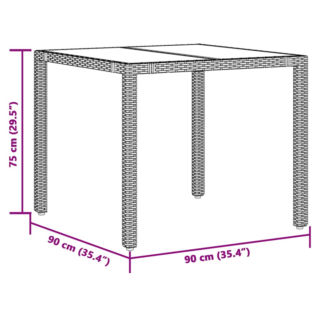 3-dijelni vrtni bistro set od poliratana s jastucima sivi