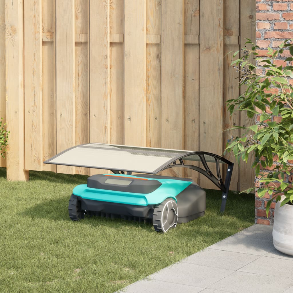 Garaža za robotsku kosilicu crna 80x101x46 cm