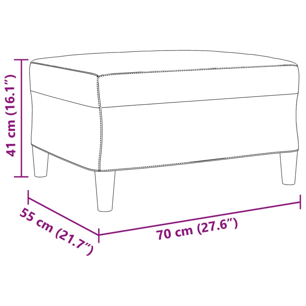 4-dijelni set sofa s tabureom i jastucima crni tkanina