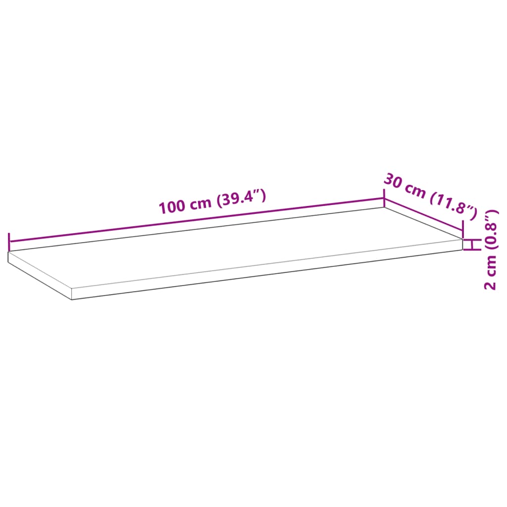 Plutajuća polica 100x30x2 cm Masivno drvo akacije s uljnim premazom