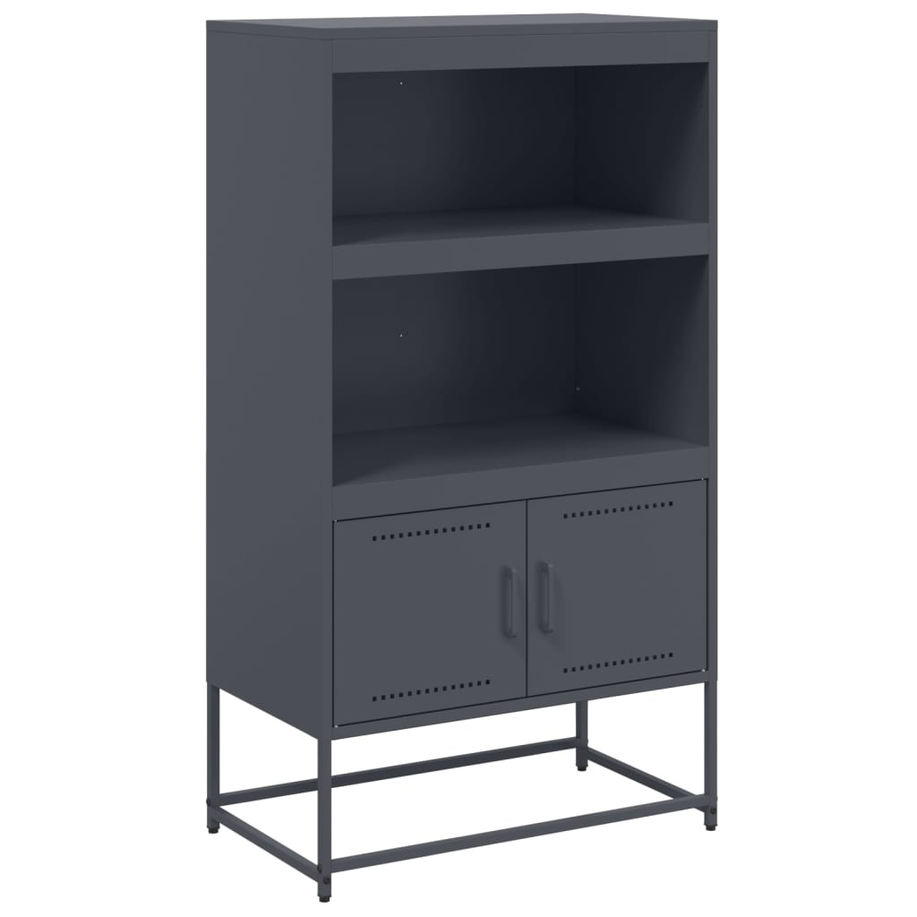 Visoka komoda antracit 68,5x38,5x123,5 cm čelična