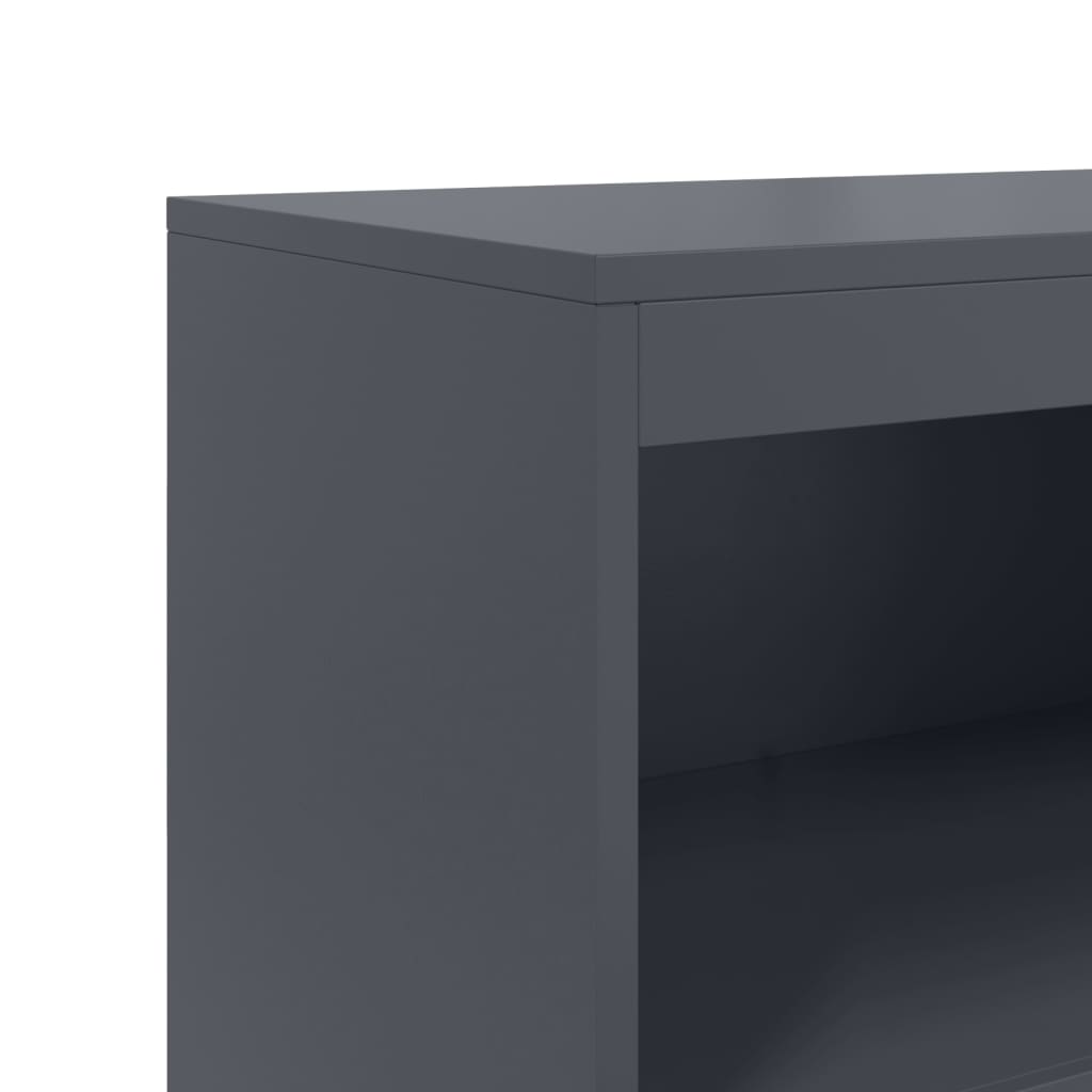 Visoka komoda antracit 68,5x38,5x123,5 cm čelična