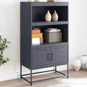 Visoka komoda antracit 68,5x38,5x123,5 cm čelična