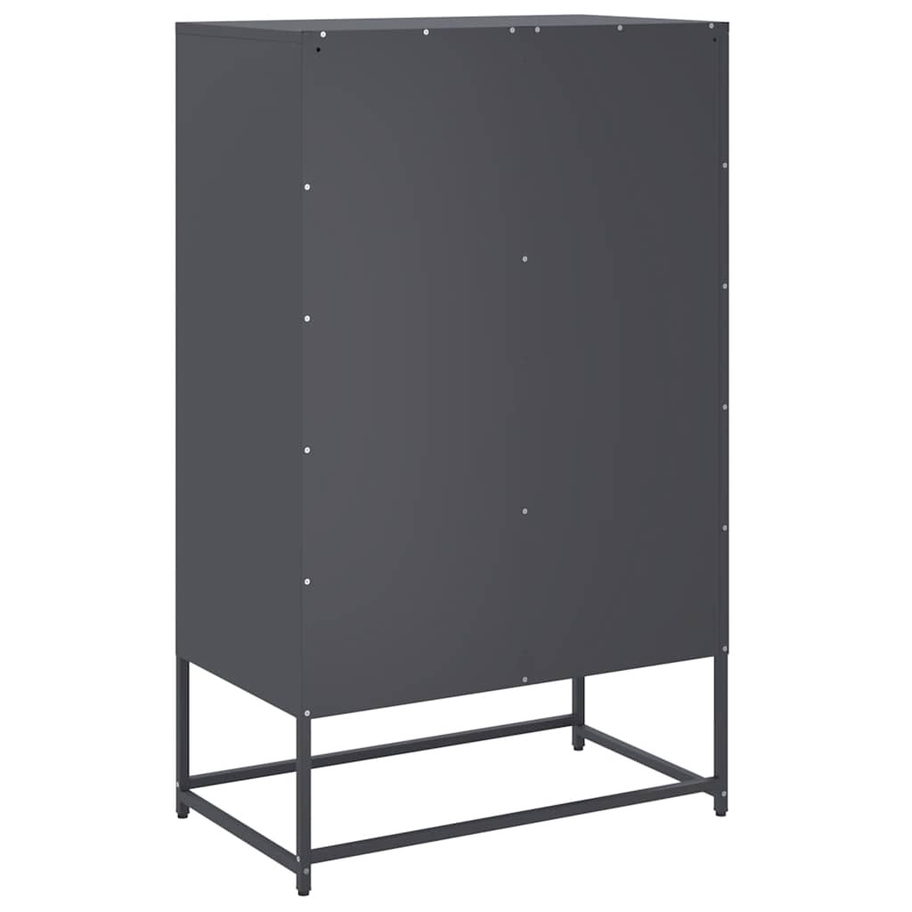 Visoka komoda antracit 68x39x111,5 cm od čelika