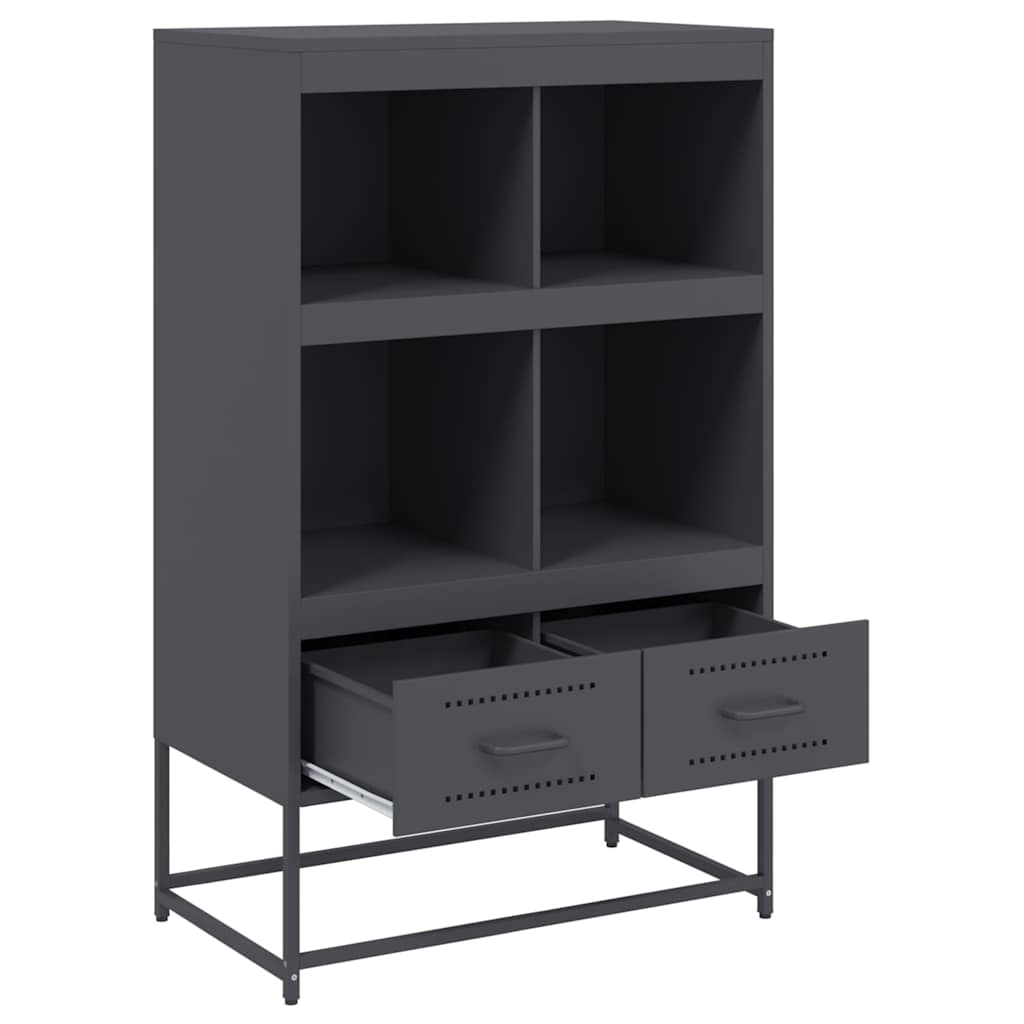 Visoka komoda antracit 68x39x111,5 cm od čelika
