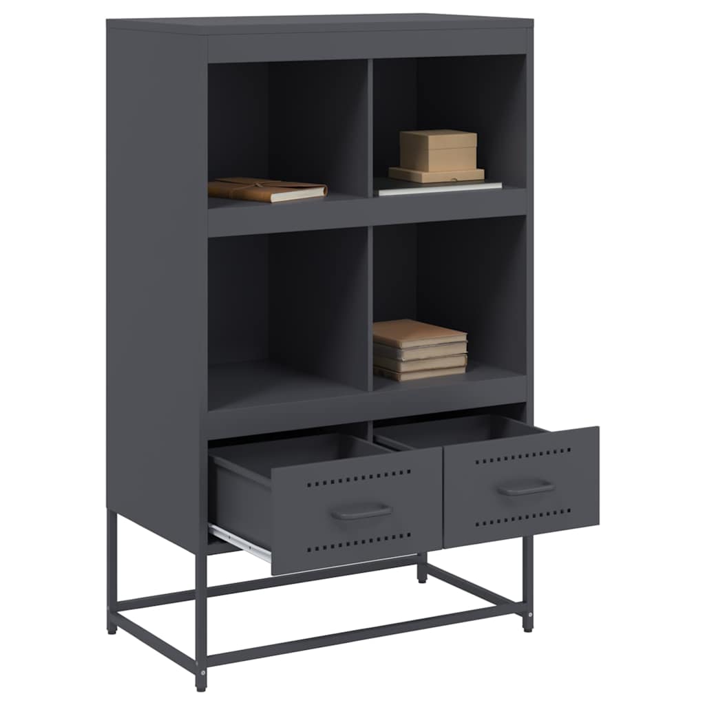 Visoka komoda antracit 68x39x111,5 cm od čelika