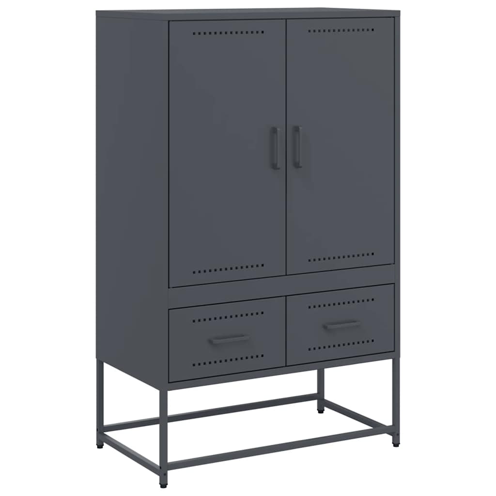 Visoka komoda antracit 68x39x111,5 cm od čelika