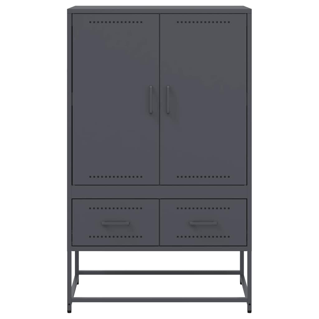 Visoka komoda antracit 68x39x111,5 cm od čelika