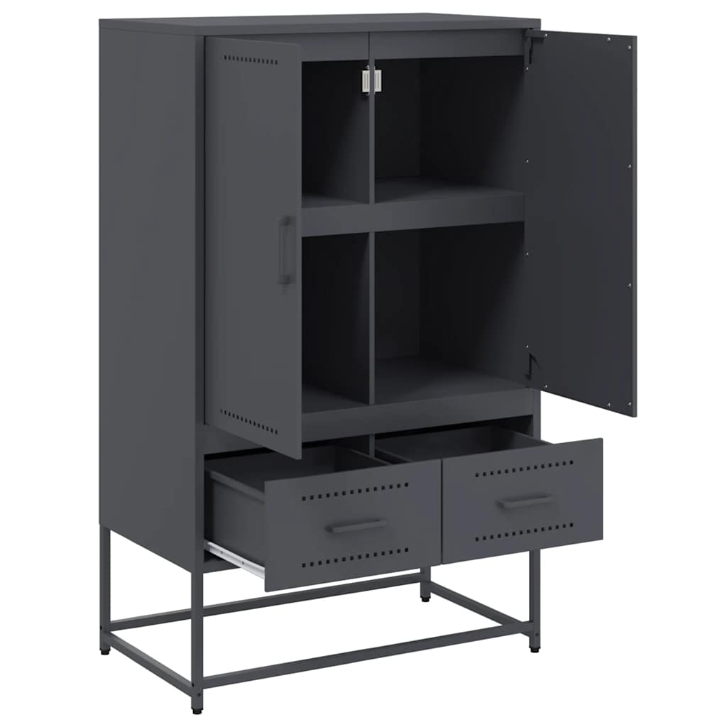 Visoka komoda antracit 68x39x111,5 cm od čelika