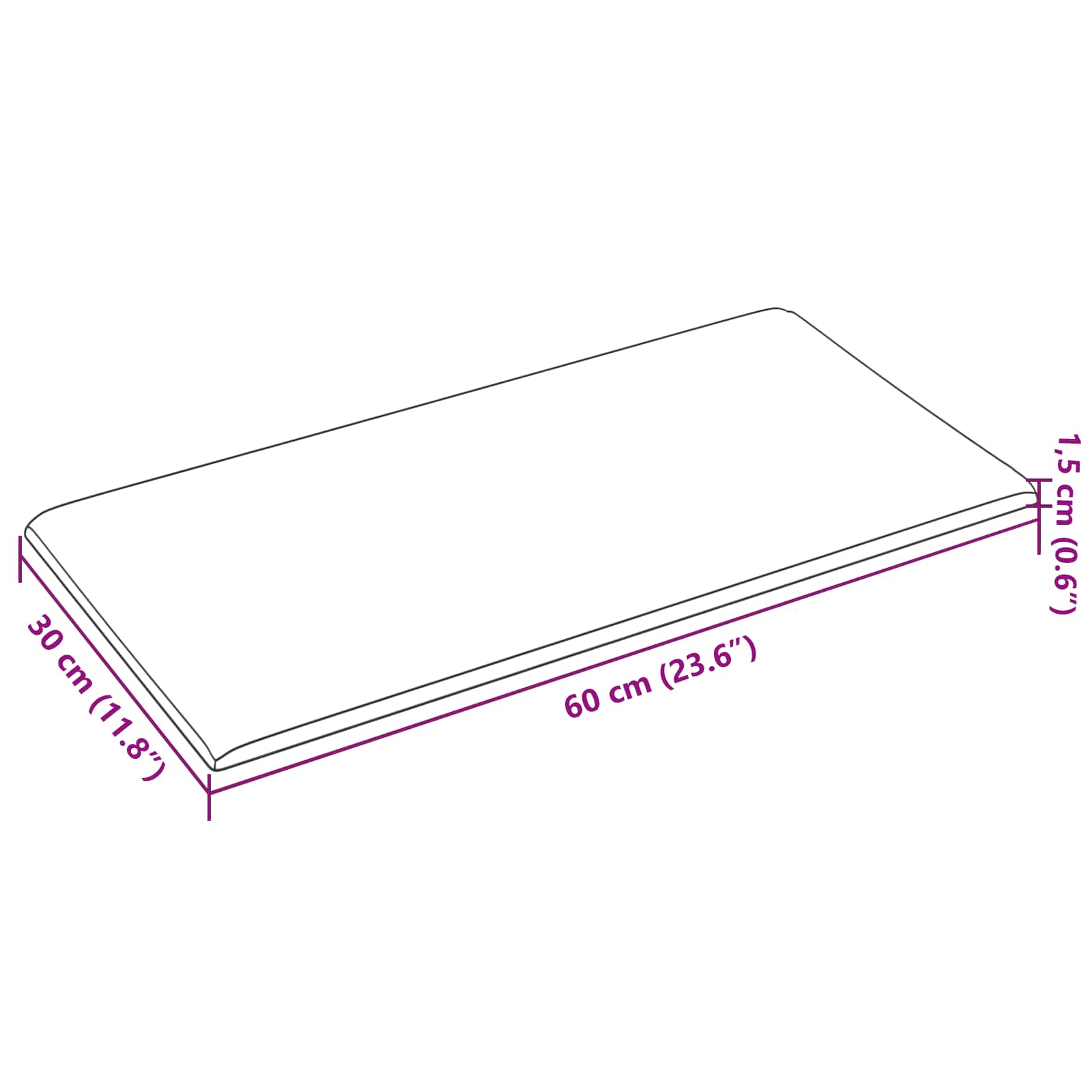 Zidna uzglavlja 12 pcs Boja cappuccina 60 x 30 cm tkanina