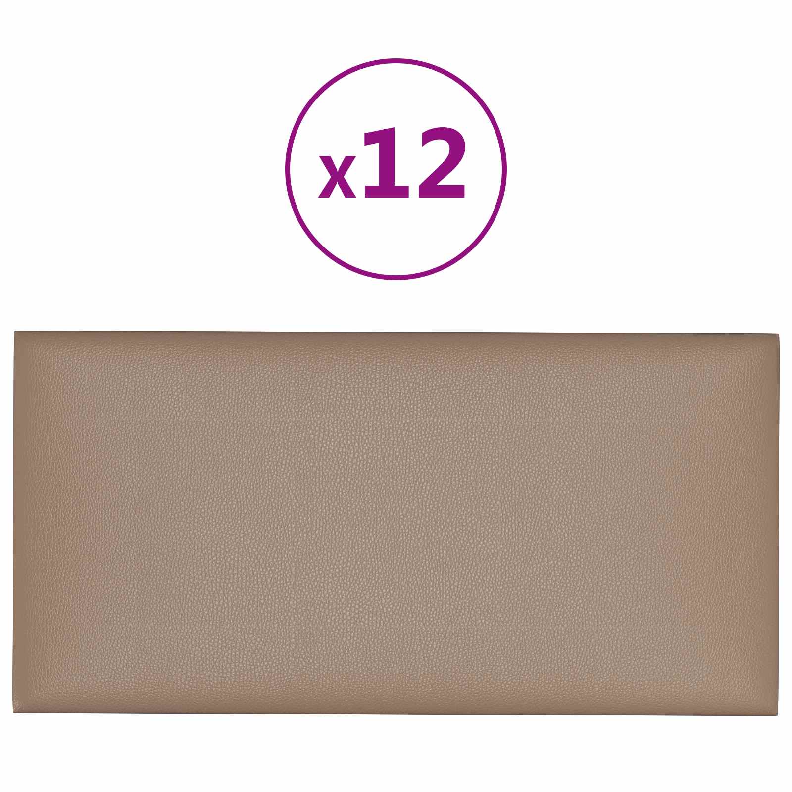 Zidna uzglavlja 12 pcs Boja cappuccina 60 x 30 cm tkanina