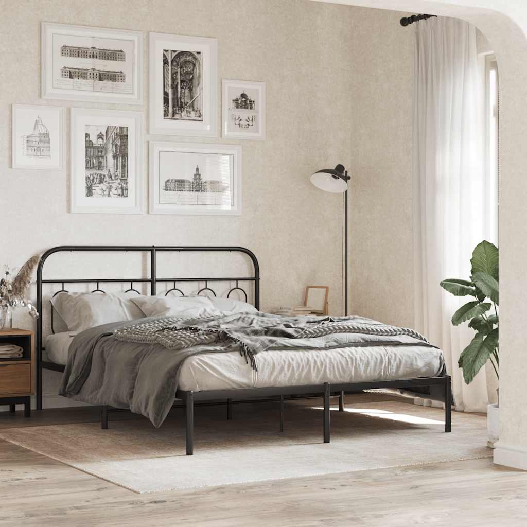 Metalno zamjensko uzglavlje crno 150 cm