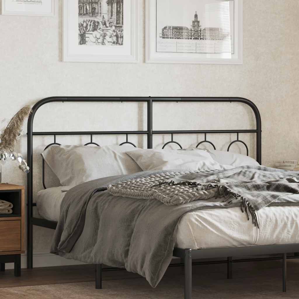 Metalno zamjensko uzglavlje crno 150 cm