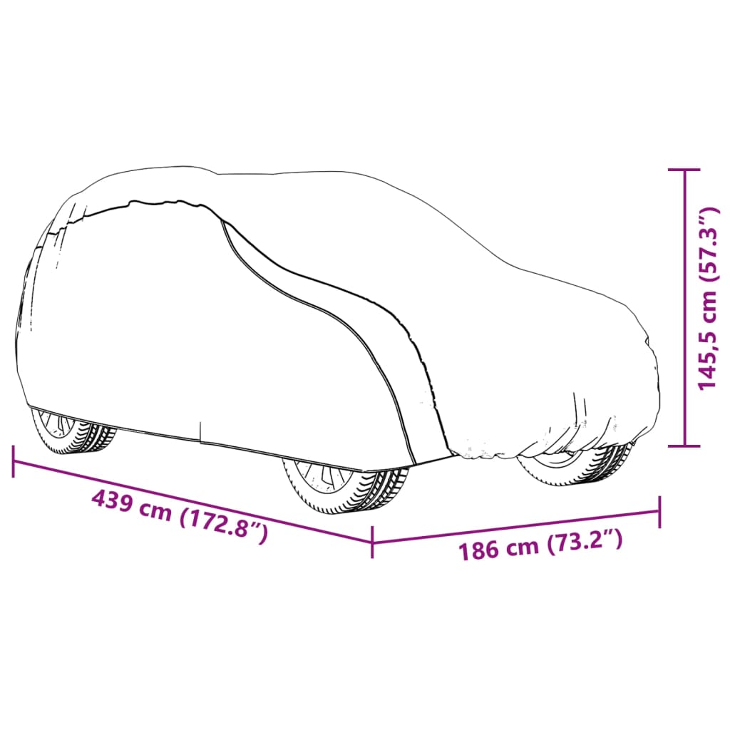 Automobilska navlaka za cijeli SUV s trakama srebrna M PEVA