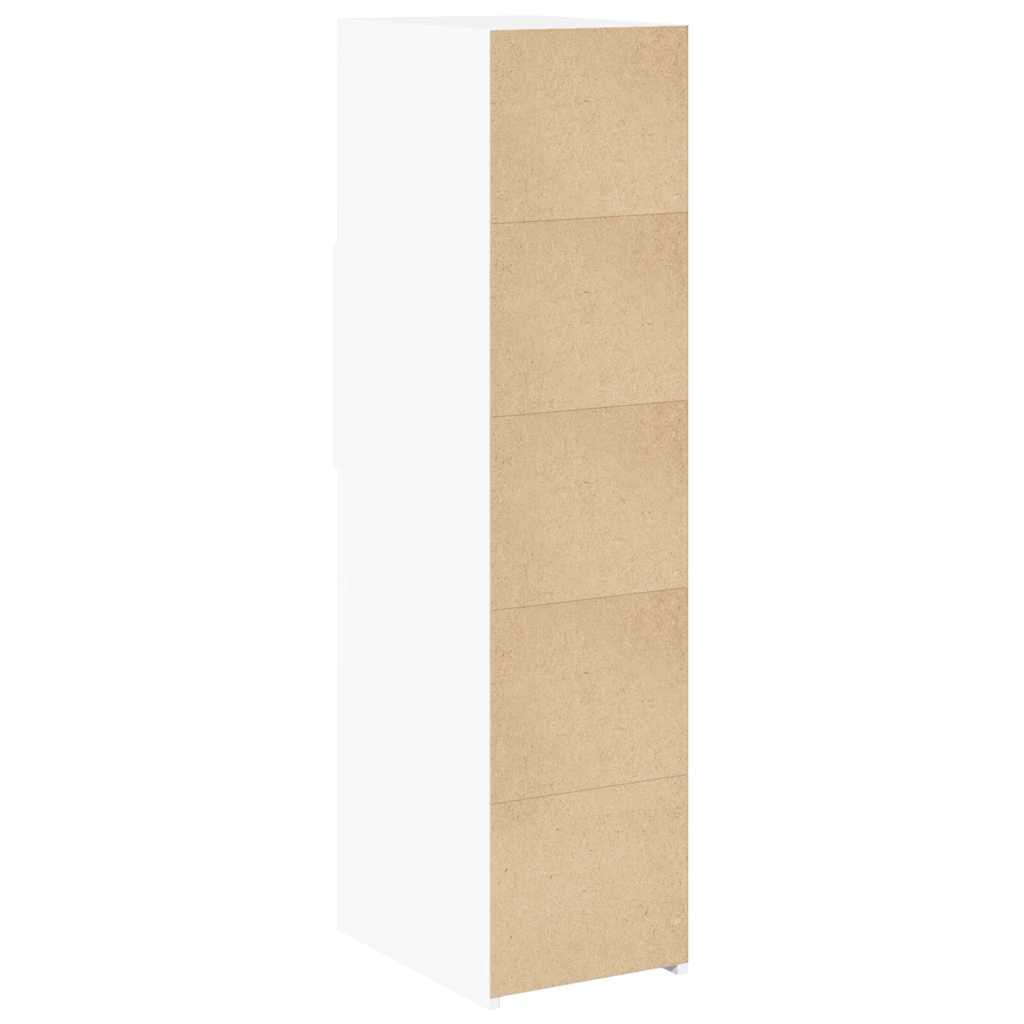 Visoka komoda bijela 30 x 42,5 x 124 cm od konstruiranog drva