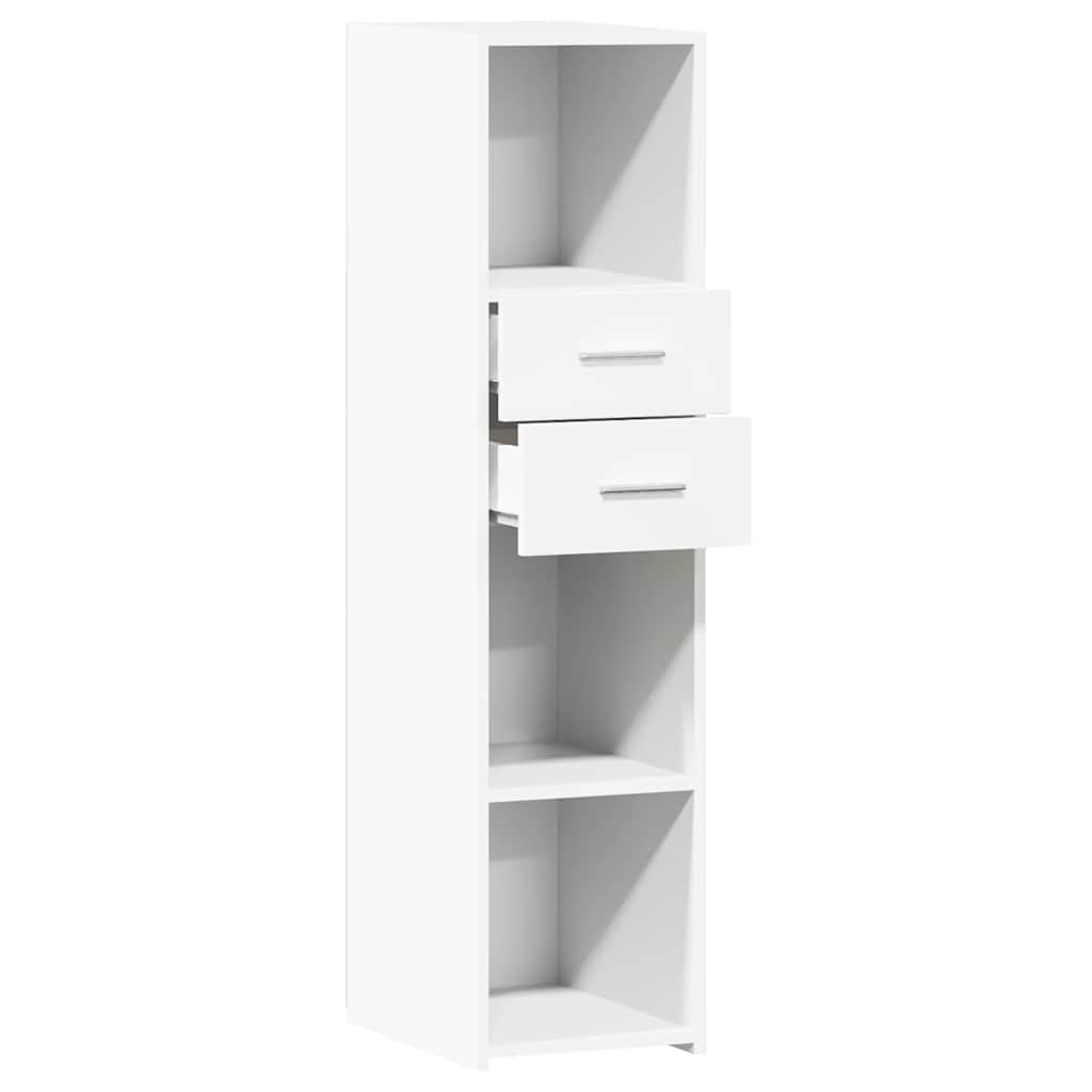 Visoka komoda bijela 30 x 42,5 x 124 cm od konstruiranog drva