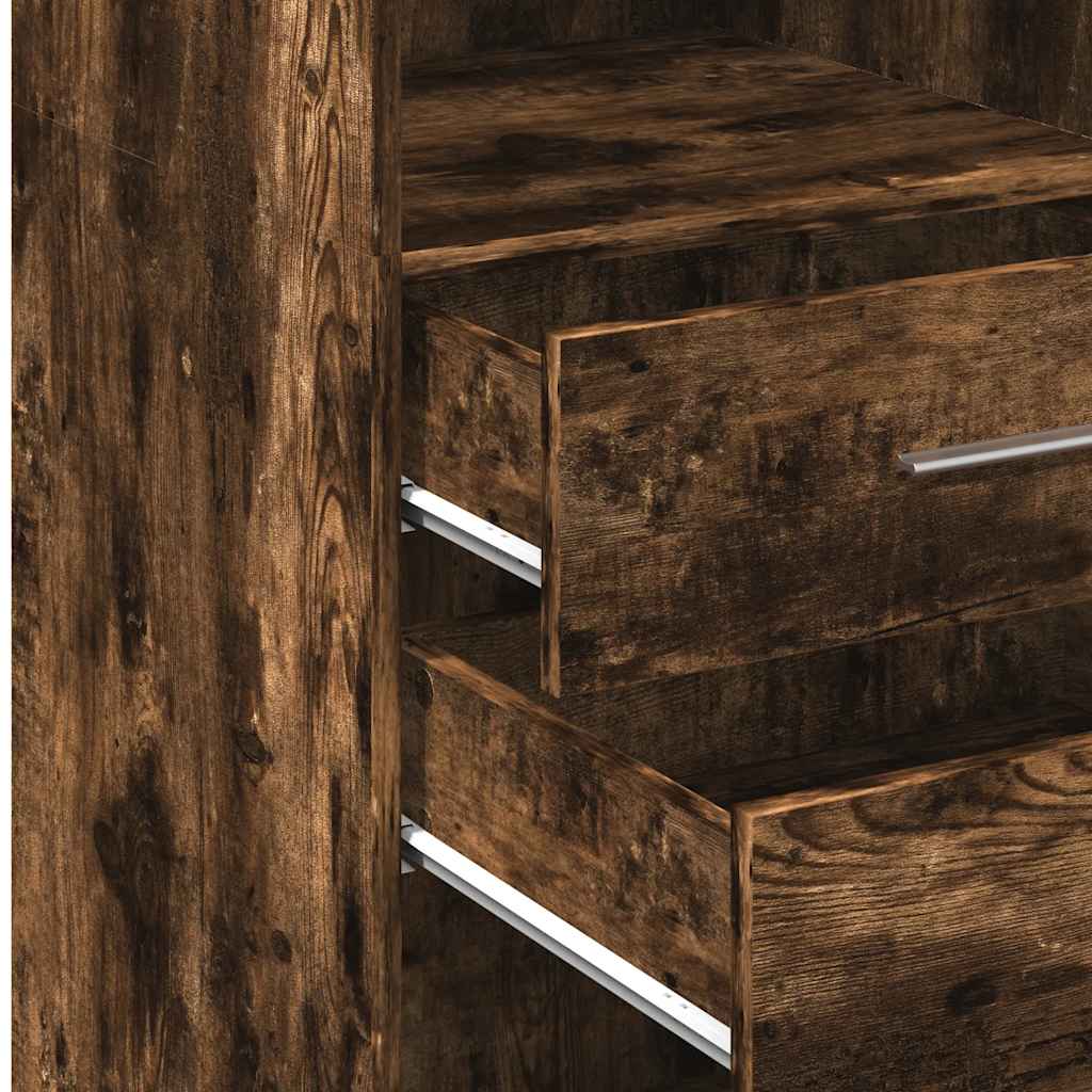 Visoka komoda boja hrasta 50 x 42,5 x 124 cm konstruirano drvo