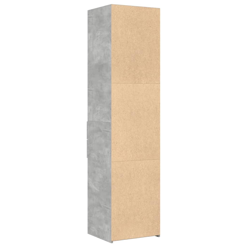 Visoka komoda siva betona 45x42,5x185 cm od konstruiranog drva