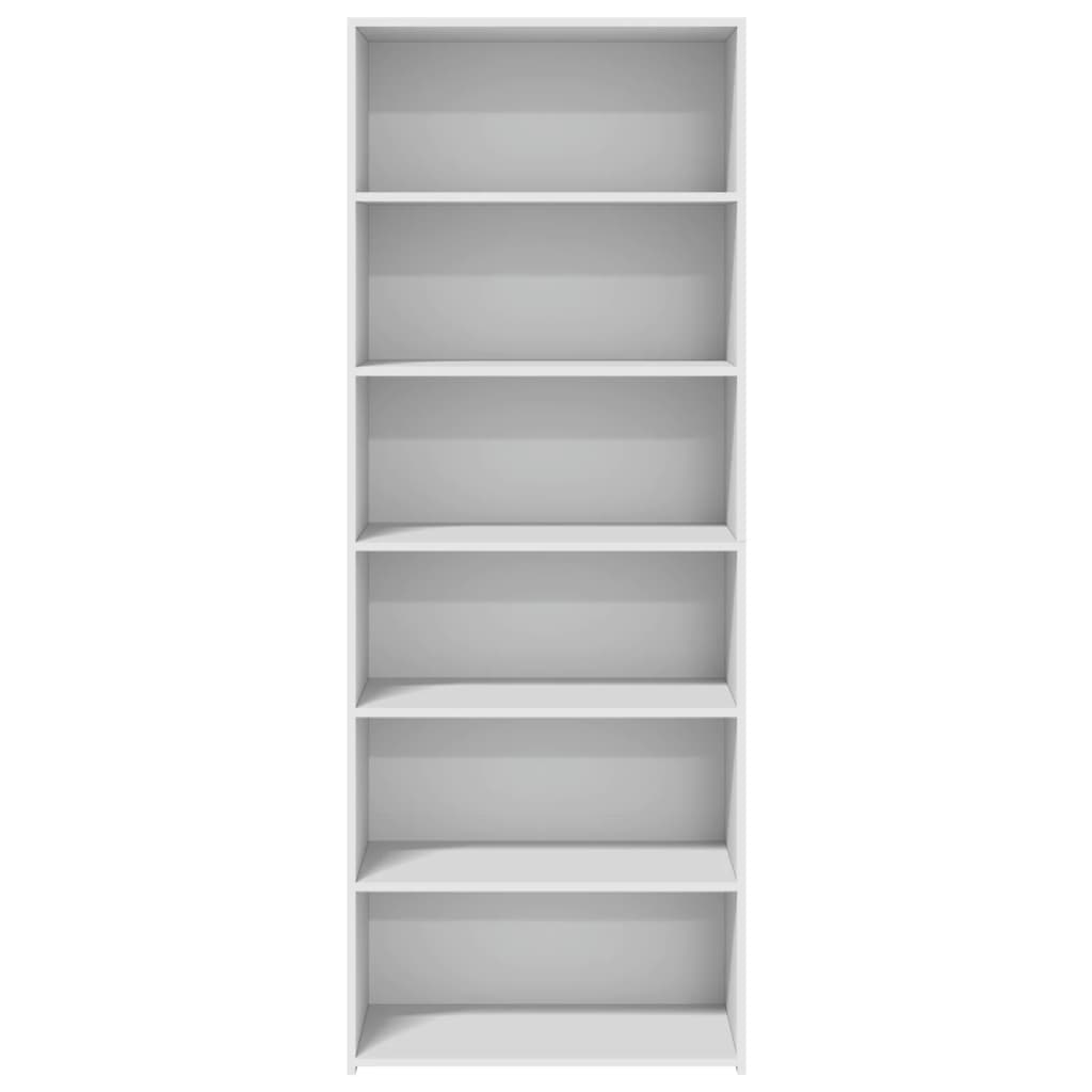 Visoka komoda bijela 70x41x185 cm od konstruiranog drva
